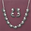 Cubic Zirconia Classic Necklace With Rhodium Plating