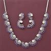 Cubic Zirconia Classic Necklace With Rhodium Plating