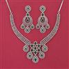 Cubic Zirconia Classic Necklace With Rhodium Plating