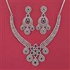 Cubic Zirconia Classic Necklace With Rhodium Plating