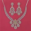 Cubic Zirconia Classic Necklace With Rhodium Plating