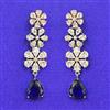 Cubic Zirconia Classic Earring With Black Rose Plating