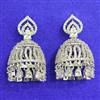 Cubic Zirconia Jhumki With 2 Tone Rhodium Plating