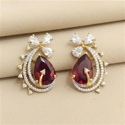 Cubic Zirconia Tops With 2 Tone Plating