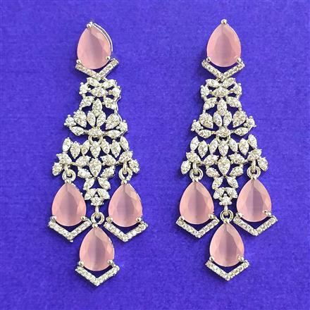 Cubic Zirconia Classic Earring With Rhodium Plating