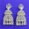 Cubic Zirconia Jhumki With 2 Tone Rhodium Plating