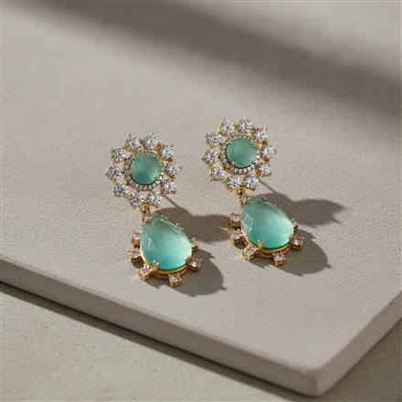 Cubic Zirconia Classic Earring With Black Rose Plating