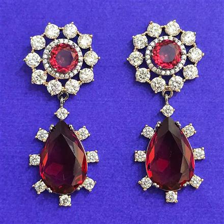 Cubic Zirconia Classic Earring With Black Rose Plating