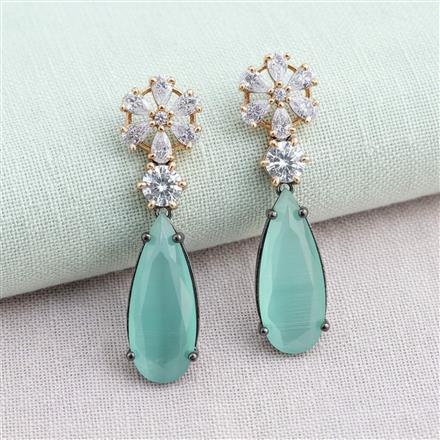 Cubic Zirconia Classic Earring With Black Rose Plating