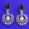 Cubic Zirconia Classic Earring With 2 Tone Plating