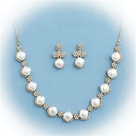 Cubic Zirconia Classic Necklace With Mehndi Plating