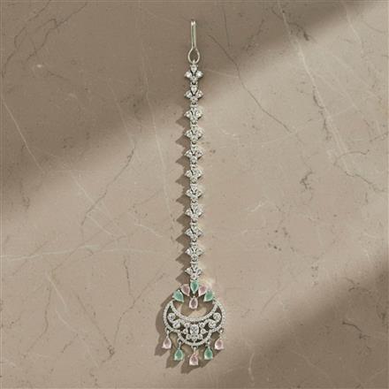 Cz Classic Tikka With Rhodium Plating