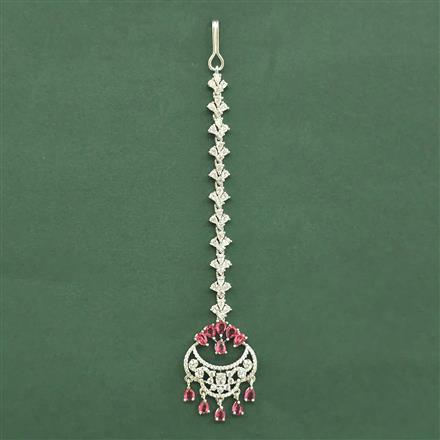 Cz Classic Tikka With Rhodium Plating