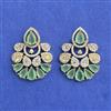 Cz Classic Earring With 2 Tone Plating