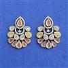 Cz Classic Earring With 2 Tone Plating