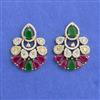 Cz Classic Earring With 2 Tone Plating