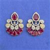 Cz Classic Earring With 2 Tone Plating