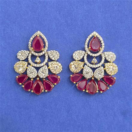 Cz Classic Earring With 2 Tone Plating