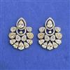 Cz Classic Earring With 2 Tone Plating