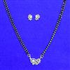 Cubic Zirconia Classic Mangalsutra With 2 Tone Rhodium Plating