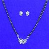 Cubic Zirconia Classic Mangalsutra With 2 Tone Rhodium Plating
