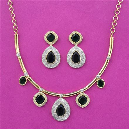 Cubic Zirconia Classic Necklace With 2 Tone Plating