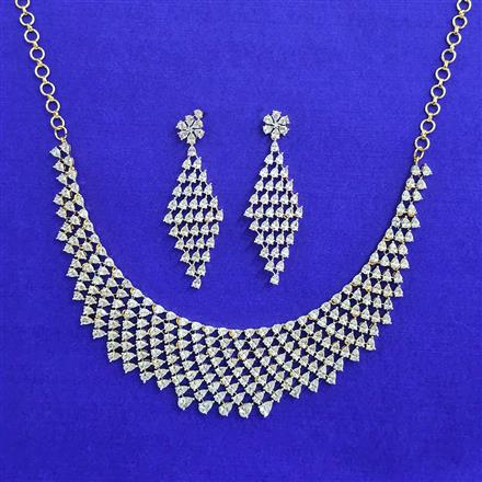 Cubic Zirconia Classic Necklace With 2 Tone Plating