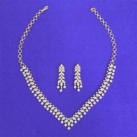 Cubic Zirconia Classic Necklace With 2 Tone Plating