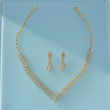 Cubic Zirconia Classic Necklace With 2 Tone Plating