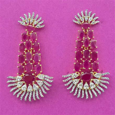 Cubic Zirconia Classic Earring With 2 Tone Plating