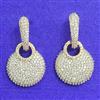 Cubic Zirconia Classic Earring With 2 Tone Rhodium Plating