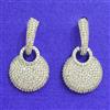 Cubic Zirconia Classic Earring With 2 Tone Rhodium Plating