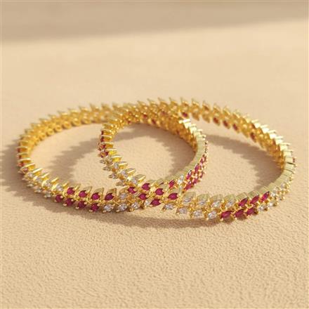 Cubic Zirconia Classic Bangles With Gold Plating