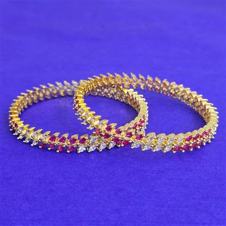 Cubic Zirconia Classic Bangles With Gold Plating