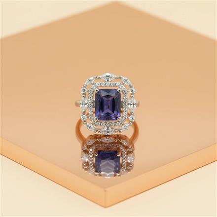 Cz Adjustable Ring With Rhodium Plating