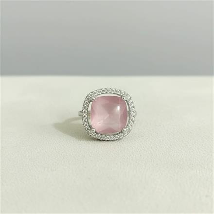 Cz Adjustable Ring With Rhodium Plating