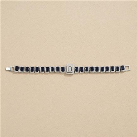 Cubic Zirconia Classic Bracelet With Rhodium Plating