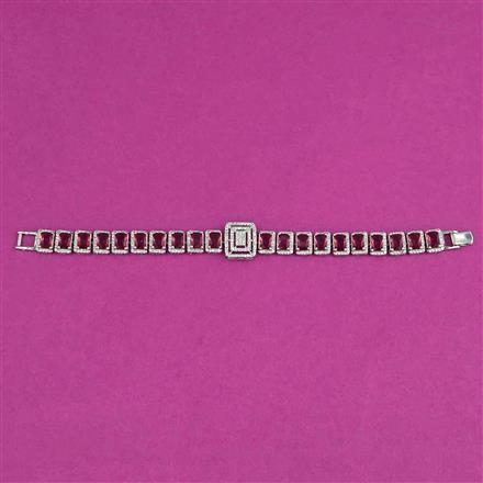 Cubic Zirconia Classic Bracelet With Rhodium Plating