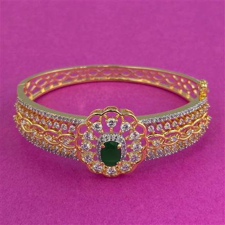 Cubic Zirconia Openable Kada With 2 Tone Plating