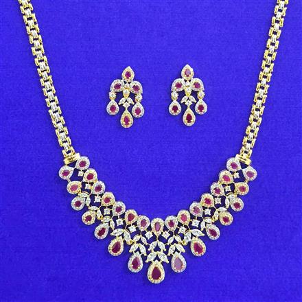 Cubic Zirconia Classic Necklace With 2 Tone Plating