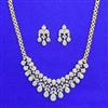 Cubic Zirconia Classic Necklace With 2 Tone Plating