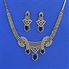 American Diamond Classic Necklace Set With Mehndi Plating
