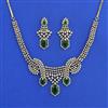 American Diamond Classic Necklace Set With Mehndi Plating