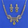American Diamond Classic Necklace Set With Mehndi Plating