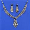 American Diamond Classic Necklace Set With Mehndi Plating