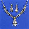 American Diamond Classic Necklace Set With Mehndi Plating
