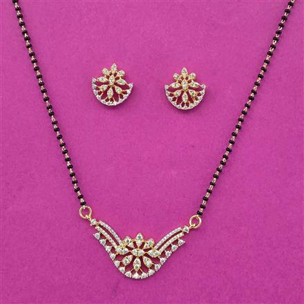 Cubic Zirconia Classic Mangalsutra With 2 Tone Plating