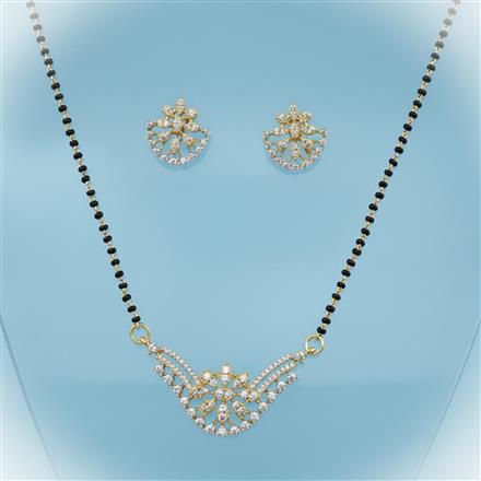 Cubic Zirconia Classic Mangalsutra With 2 Tone Plating