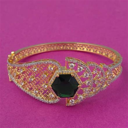 Cubic Zirconia Openable Kada With 2 Tone Plating