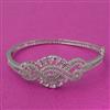 Cubic Zirconia Openable Kada With 2 Tone Rhodium Plating